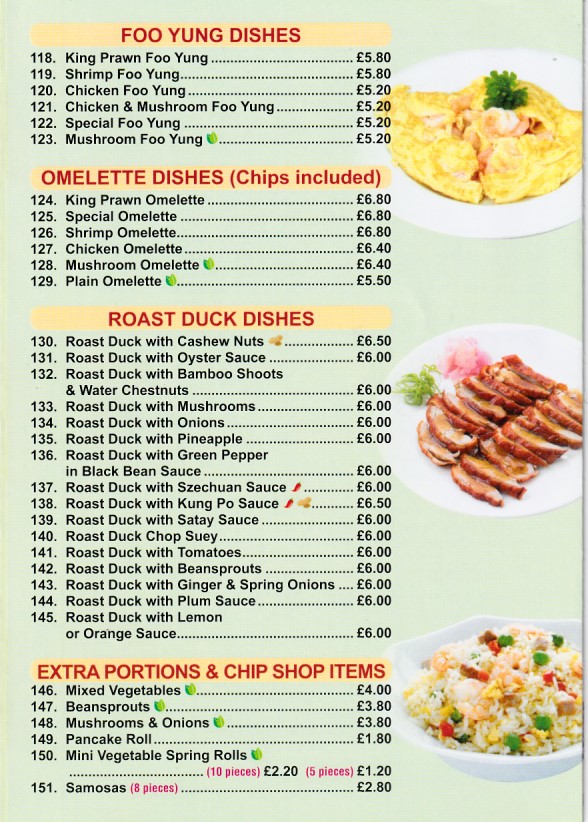 Menu of Ho Wah Chinese Takeaway in Merthyr Tydfil